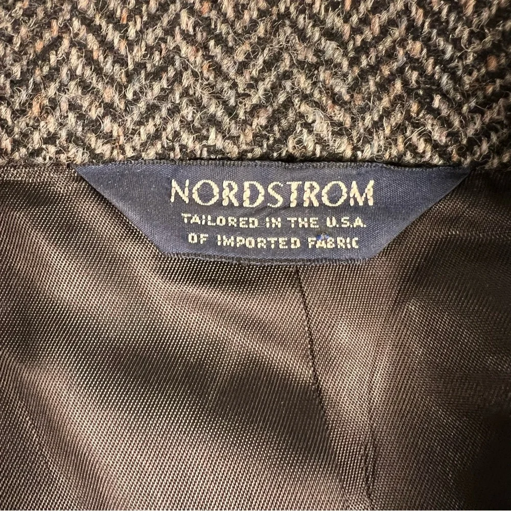 Harris Tweed Blazer Wool Nordstrom Houndstooth 2 Button‎ 42S *see measurements